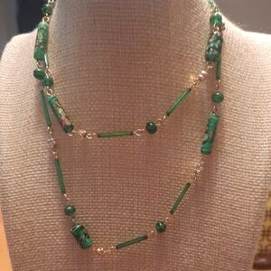 Elegant Green Beaded Necklace